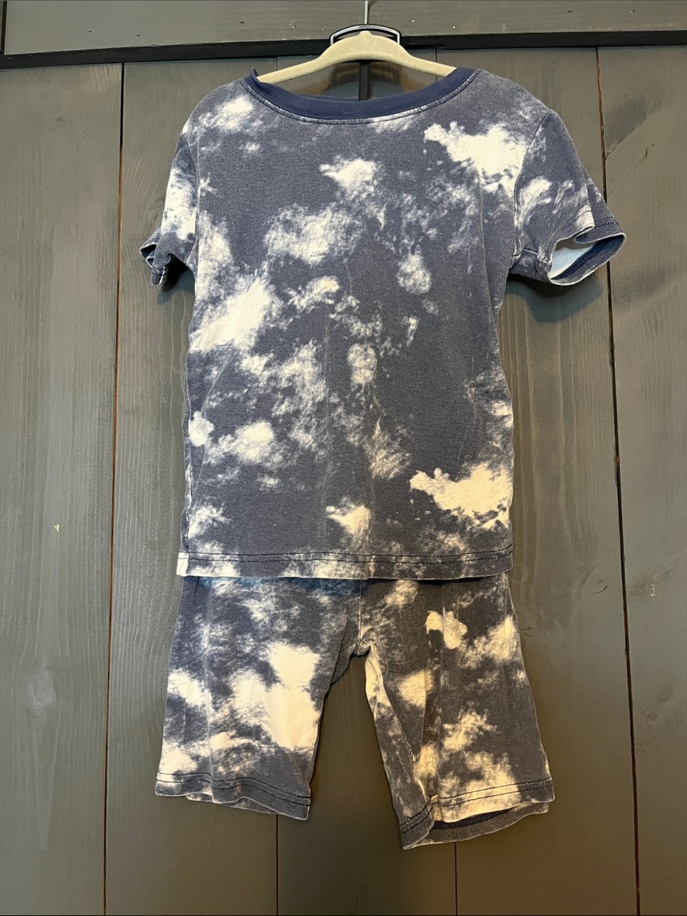 Carter's Blue and White Tie-Dye Short Sleeve Pajama Set